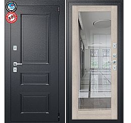 Дверь входная металлическая «Porta T4 403/П15» Букле Черный/Cappuccino Veralinga