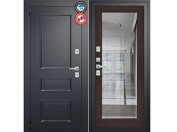 ДС Porta T4 403/П15 Wenge Veralinga R/Букле Черный 205*98 Левая