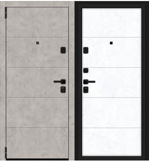 Дверь входная Porta M-3P 4.4 Grey Art/Snow Art, 2 замка, с ночной задвижкой