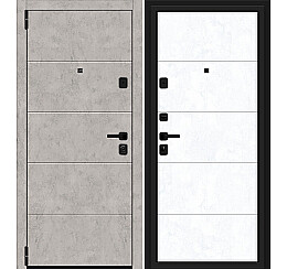 Дверь входная Porta M-3P 4.4 Grey Art/Snow Art, 2 замка, с ночной задвижкой