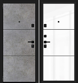 Дверь входная Porta M-3P П50/50 (AB-4) Dark Concrete/Angel, 2 замка