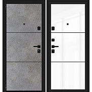 Дверь входная Porta M-3P П50/50 (AB-4) Dark Concrete/Angel, 2 замка, с ночной задвижкой