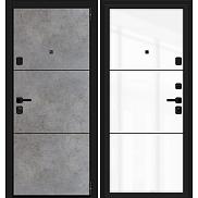 Дверь входная Porta M-3P П50/50 (AB-4) Dark Concrete/Angel, 2 замка, с ночной задвижкой