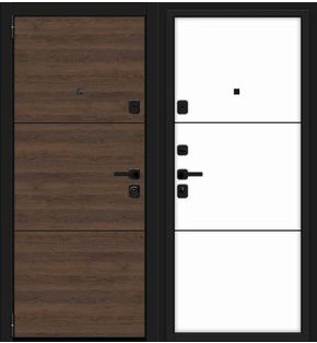 Дверь входная Porta M-3P П50/50 (AB-4) Tobacco Greatwood/Silky Way, 2 замка, с ночной задвижкой