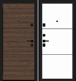 Дверь входная Porta M-3P П50/50 (AB-4) Tobacco Greatwood/Silky Way, 2 замка