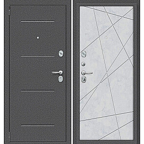 Дверь входная Porta R-2 104/15 Антик серебро/Snow Art, 2 замка