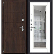 Дверь входная Porta R-3 4/П61 Almon 28/Super White, с зеркалом, 2 замка, с ночной задвижкой