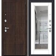 Дверь входная Porta R-3 4/П61 Almon 28/Super White, с зеркалом, 2 замка, с ночной задвижкой