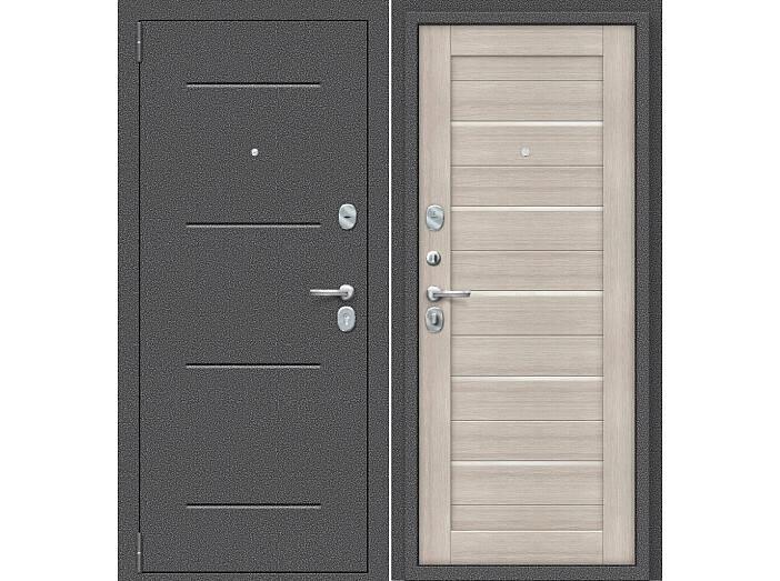 ДС Porta S-2P 104/П22 Cappuccino Veralinga WP/Антик Серебро 205*88 Левая