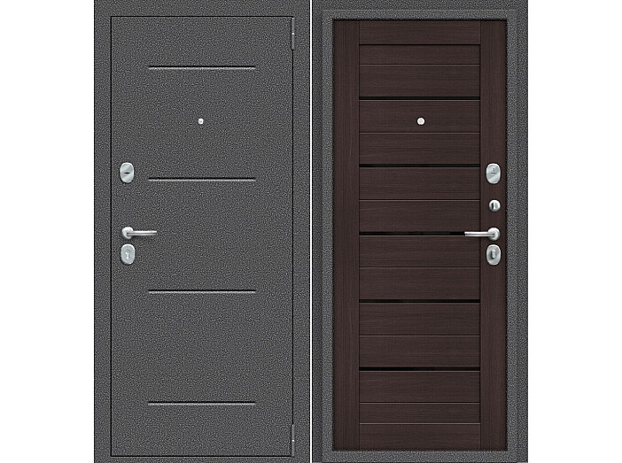 ДС Porta S-2P 104/П22 Wenge Veralinga BS/Антик Серебро 205*88 Правая