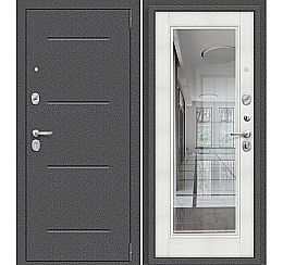 Дверь входная металлическая «Porta S-2P 104/П61» Антик Серебро/Bianco Veralinga