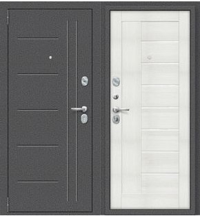 Дверь входная Porta S-2P 109/П29 Антик серебро/Bianco Veralinga, 2 замка, с ночной задвижкой