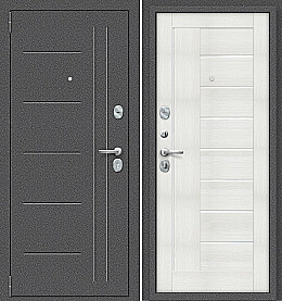 Дверь входная Porta S-2P 109/П29 Антик Серебро/Bianco Veralinga, 2 замка