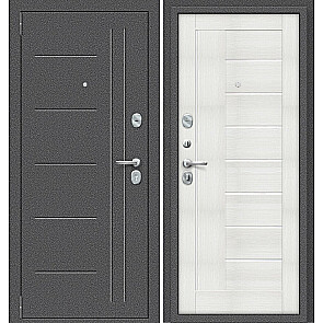 Дверь входная Porta S-2P 109/П29 Антик Серебро/Bianco Veralinga, 2 замка