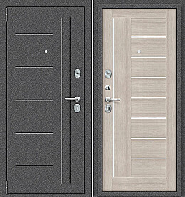 Дверь входная Porta S-2P 109/П29 Антик Серебро/Cappuccino Veralinga, 2 замка