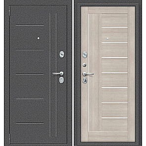 Дверь входная Porta S-2P 109/П29 Антик Серебро/Cappuccino Veralinga, 2 замка