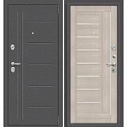 Дверь входная Porta S-2P 109/П29 Антик Серебро/Cappuccino Veralinga, 2 замка, с ночной задвижкой