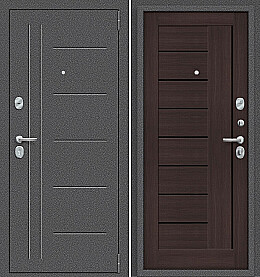 Дверь входная Porta S-2P 109/П29 Антик Серебро/Wenge Veralinga, 2 замка