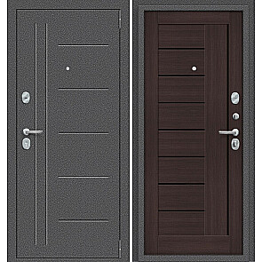 Дверь входная Porta S-2P 109/П29 Антик Серебро/Wenge Veralinga, 2 замка