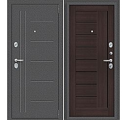 Дверь входная Porta S-2P 109/П29 Антик Серебро/Wenge Veralinga, 2 замка, с ночной задвижкой