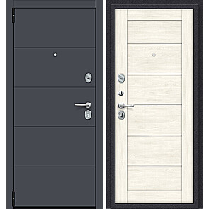 Дверь входная Porta S-3P 4/Л22 Graphite Pro/Nordic Oak, 2 замка
