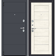 Дверь входная Porta S-3P 4/Л22 Graphite Pro/Nordic Oak, 2 замка, с ночной задвижкой