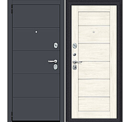 Дверь входная Porta S-3P 4/Л22 Graphite Pro/Nordic Oak, 2 замка, с ночной задвижкой