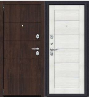 Дверь входная Porta S-3P 4/П22 Almon/Bianco Veralinga, 2 замка, с ночной задвижкой