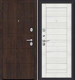 Дверь входная Porta S-3P 4/П22 Almon 28/Bianco Veralinga/White Waltz, 2 замка