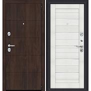 Дверь входная Porta S-3P 4/П22 Almon 28/Bianco Veralinga/White Waltz, 2 замка, с ночной задвижкой