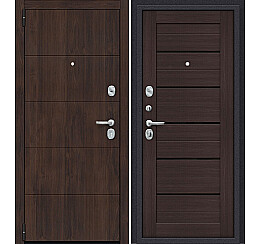 Дверь входная Porta S-3P 4/П22 Almon 34/Wenge Veralinga/Black Star, 2 замка, с ночной задвижкой