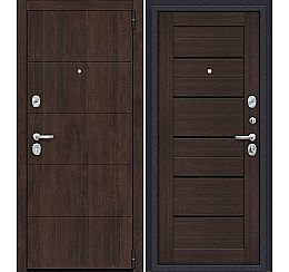 Дверь входная Porta S-3P 4/П22 Almon 35/Wenge Veralinga/Black Star, 2 замка, с ночной задвижкой