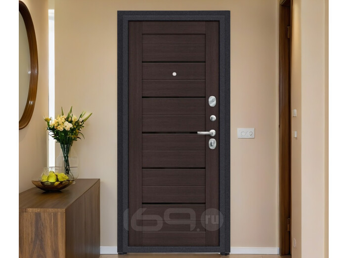 ДС Porta S-2P 104/П22 Wenge Veralinga BS/Антик Серебро 205*88 Правая