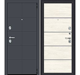 Дверь входная металлическая «Porta S-3P 10/П50» Graphite Pro/Nordic Oak