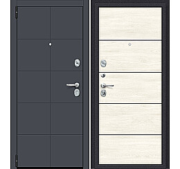 Дверь входная Porta S-3P 10/П50 Nordic Oak/Лунный камень, 2 замка, с ночной задвижкой