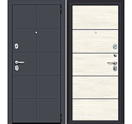 Дверь входная Porta S-3P 10/П50 Nordic Oak/Лунный камень, 2 замка, с ночной задвижкой