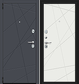 Дверь входная Porta S-3P 15.15 Graphite Pro/Super White, 2 замка