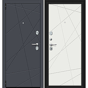 Дверь входная Porta S-3P 15.15 Graphite Pro/Super White, 2 замка