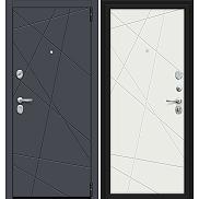 Дверь входная Porta S-3P 15.15 Graphite Pro/Super White, 2 замка, с ночной задвижкой