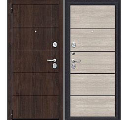 Дверь входная Porta S-3P 4/П50 Almon 28/Cappuccino Veralinga, 2 замка, с ночной задвижкой