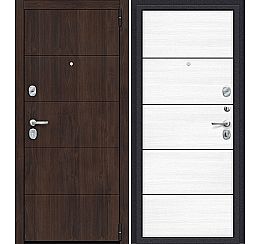 Дверь входная Porta S-3P 4/П50 Almon 28/Snow Veralinga, 2 замка, с ночной задвижкой