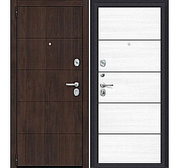 Дверь входная Porta S-3P 4/П50 Almon 28/Snow Veralinga, 2 замка, с ночной задвижкой