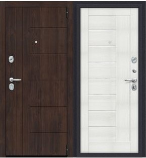 Дверь входная Porta S-3P 9/П29 Almon/Bianco Veralinga, 2 замка, с ночной задвижкой