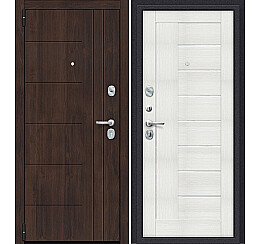 Дверь входная Porta S-3P 9/П29 Almon 28/Bianco Veralinga/White Waltz, 2 замка, с ночной задвижкой