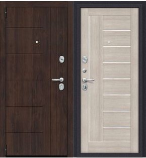 Дверь входная Porta S-3P 9/П29 Almon/Cappuccino Veralinga, 2 замка, с ночной задвижкой