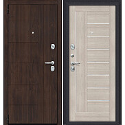 Дверь входная Porta S-3P 9/П29 Almon 28/Cappuccino Veralinga/White Pearl, 2 замка, с ночной задвижкой