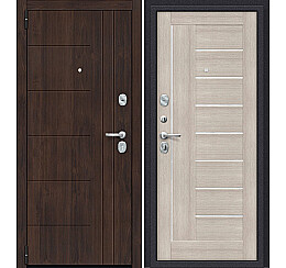 Дверь входная Porta S-3P 9/П29 Almon 28/Cappuccino Veralinga/White Pearl, 2 замка, с ночной задвижкой