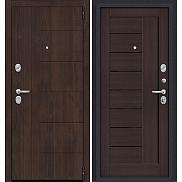 Дверь входная Porta S-3P 9/П29 Almon 28/Wenge Veralinga/Black Star, 2 замка, с ночной задвижкой