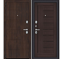Дверь входная Porta S-3P 9/П29 Almon 28/Wenge Veralinga/Black Star, 2 замка, с ночной задвижкой