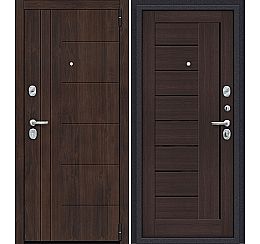 Дверь входная Porta S-3P 9/П29 Almon 28/Wenge Veralinga/Black Star, 2 замка, с ночной задвижкой